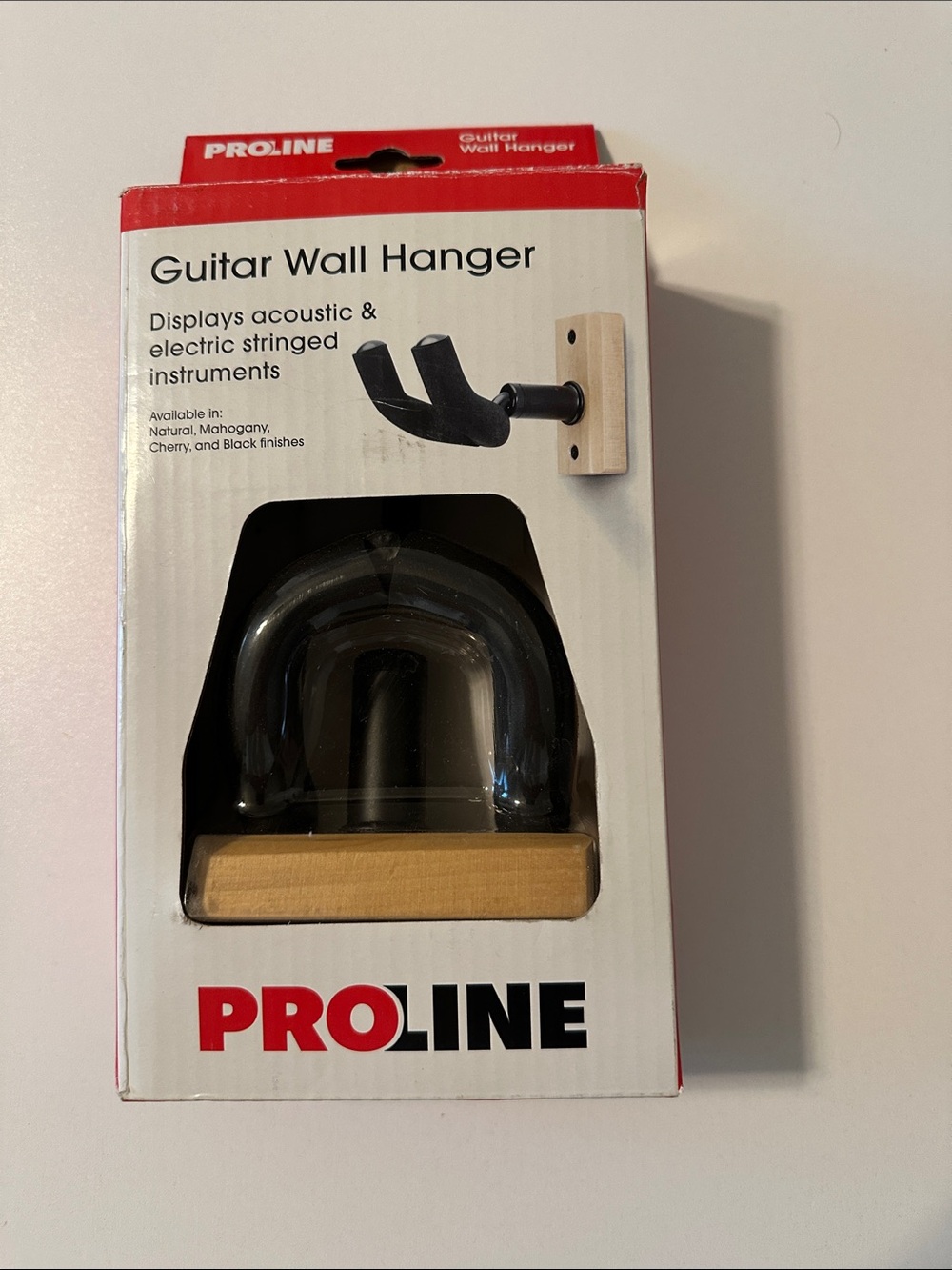 Proline guitar wall hanger natural wood
